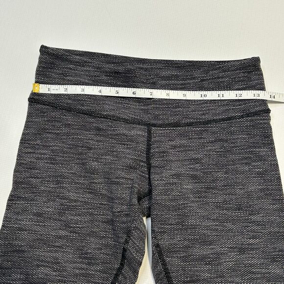 Lululemon Wunder Under Crop Leggings Size 6 Coco Pique Black White/Black READ - Picture 10 of 12
